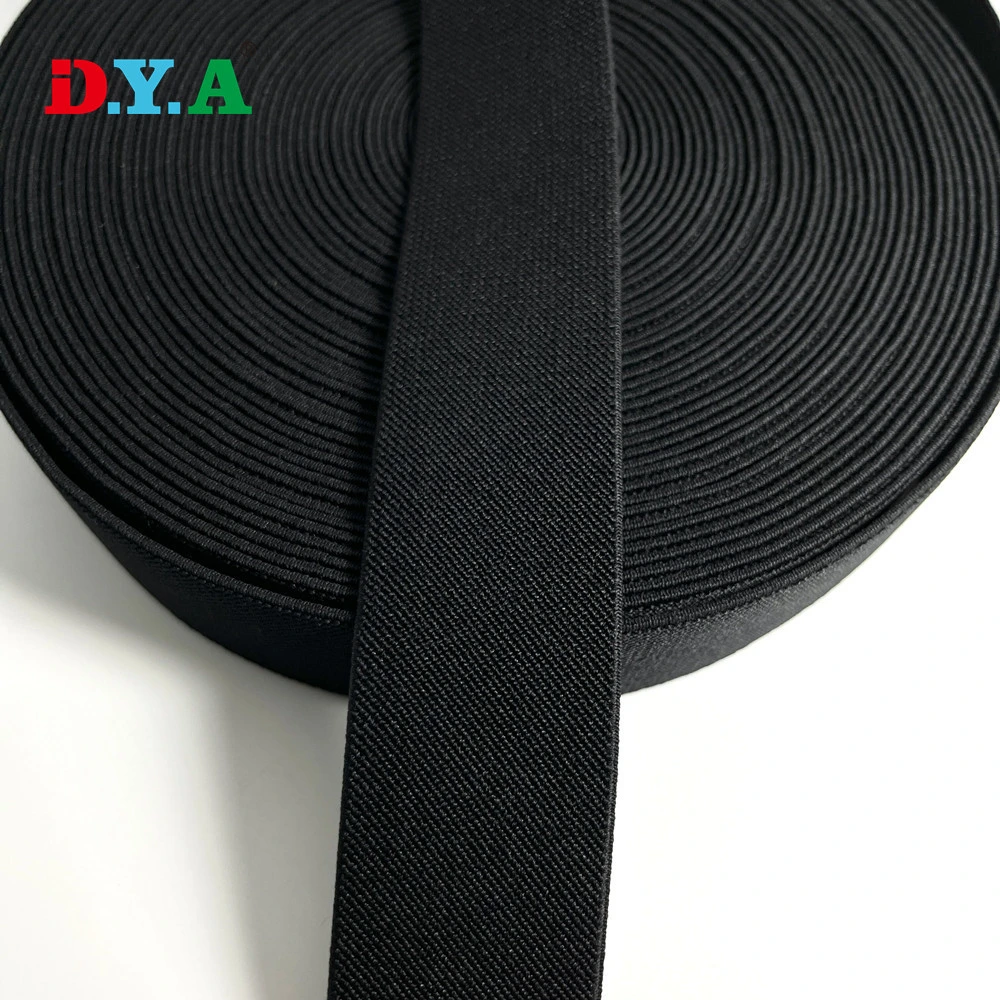 High Quality Customization Color Woven Twill Elastic Polyester Elastic Band for Garament Bag