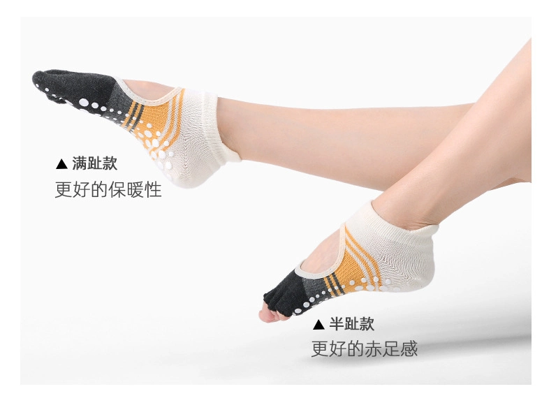 Toeless Non-Slip Grips &amp; Straps for Pilates Barre Ballet Bikram Workout Yoga Socks for Women