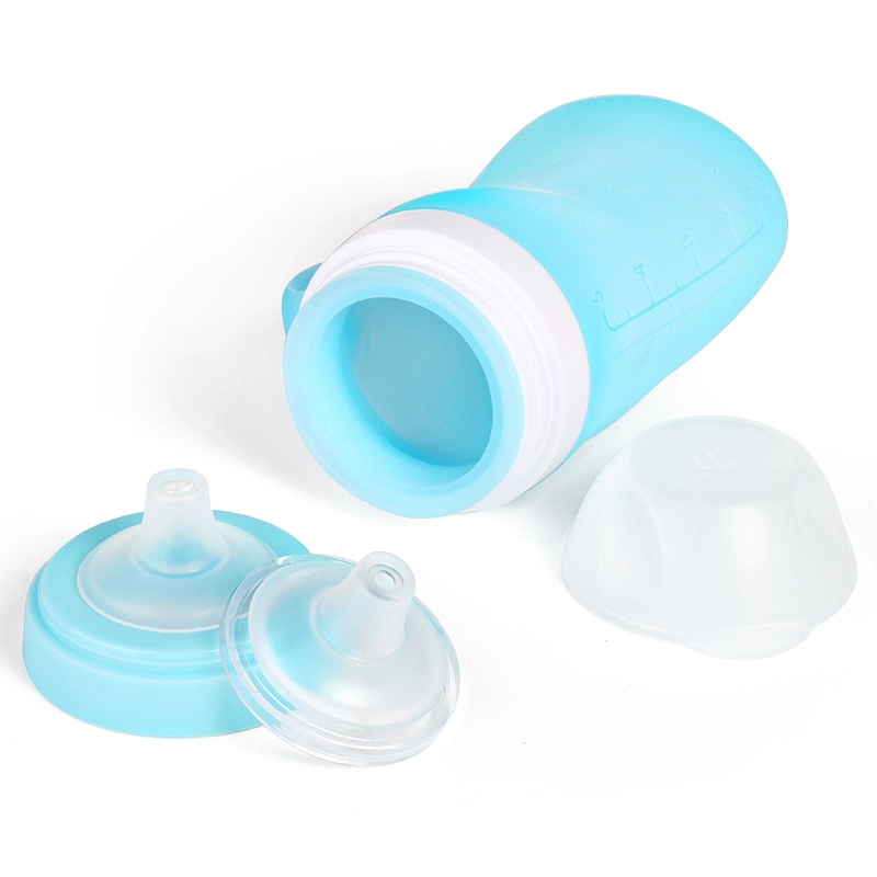 Food Grade Silicone Portable Squeeze Baby Assisted Food Bottle Complementary Bottle