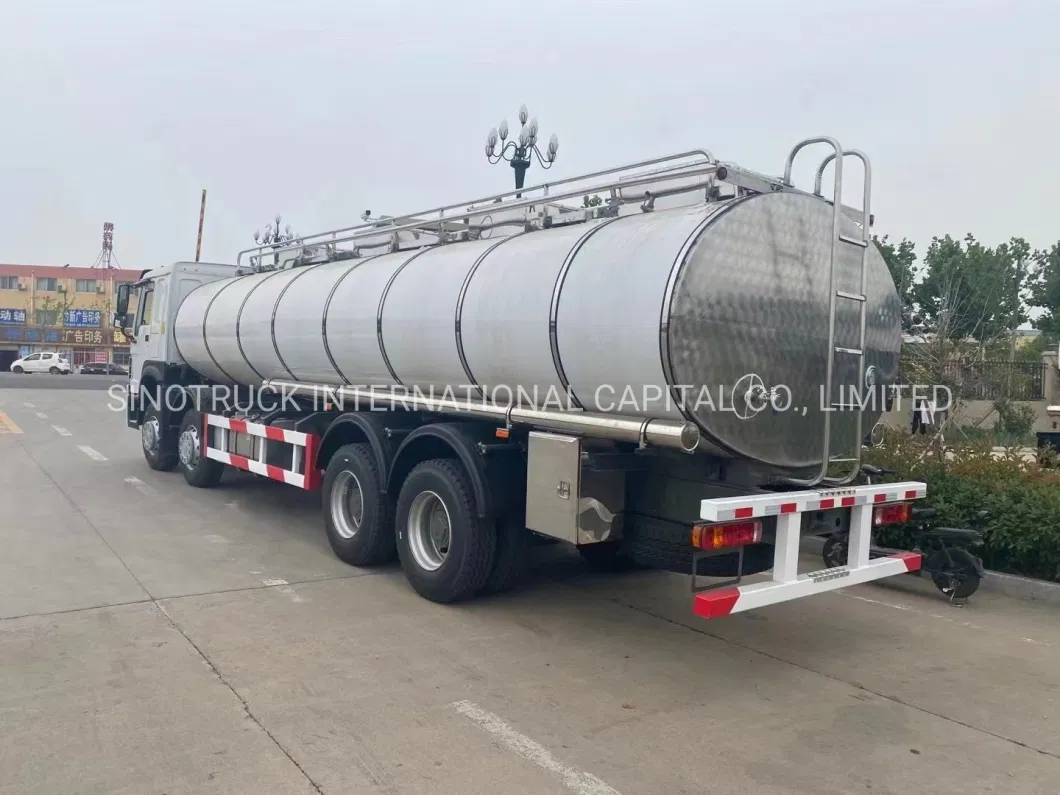 China Milk Tanker Truck Capacity for Liquid Milk Transportation