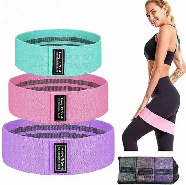 Fabric Elastic Resistance Band/3PCS Elastic Bands Gym with Carry Bag/Elastic Fitness Strap for Body Exercise