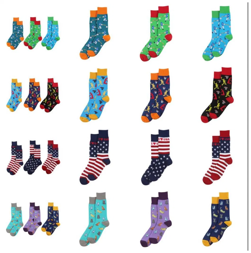 Personalized Sox Knitted Cotton Jacquard Logo Crew Mens Sport Socks Customized Fashion Colorful Funny Happy Crew Socks Men