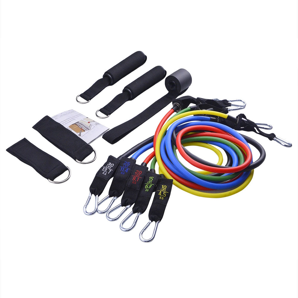 Latex Resistance Bands Fitness Strength Training Sets 11 Pieces 100 Lbs