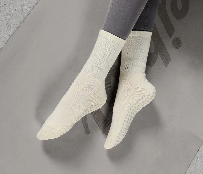 Thickened Terry Floor Men and Women Warm Towel Yoga MID-Calf Solid Color Sports Socks Winter