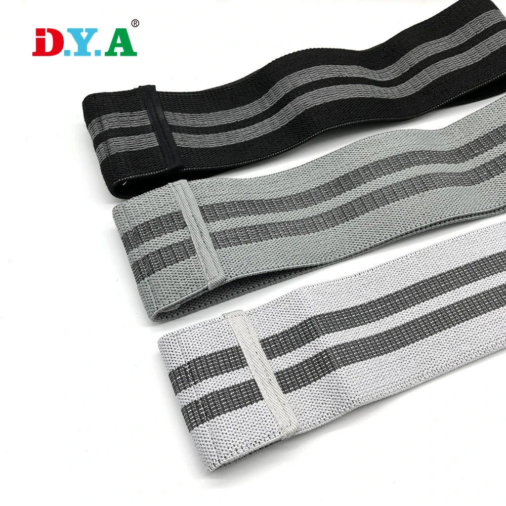 Wholesale Black Gray Non-Slip Workout Gym Resistance Elastic Loop Bands Exercise Booty Bands for Women/Men Yoga/Pilates