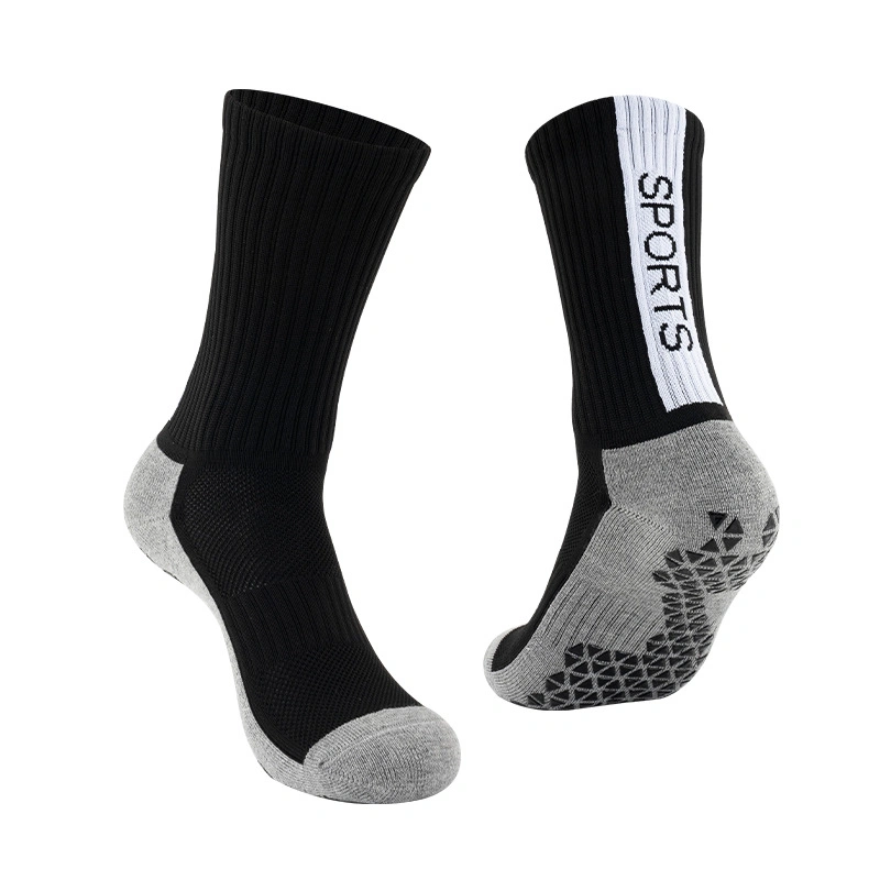 Xianghui Men Thick Terry Crew Non Slip Custom Logo Sport Football Socks