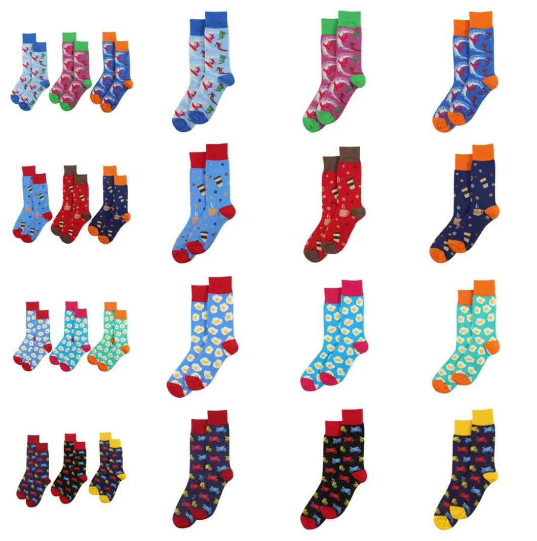 OEM High Quality Personalized Patterned Logo Knitting Designer Socks Black Socks Custom Design Socks
