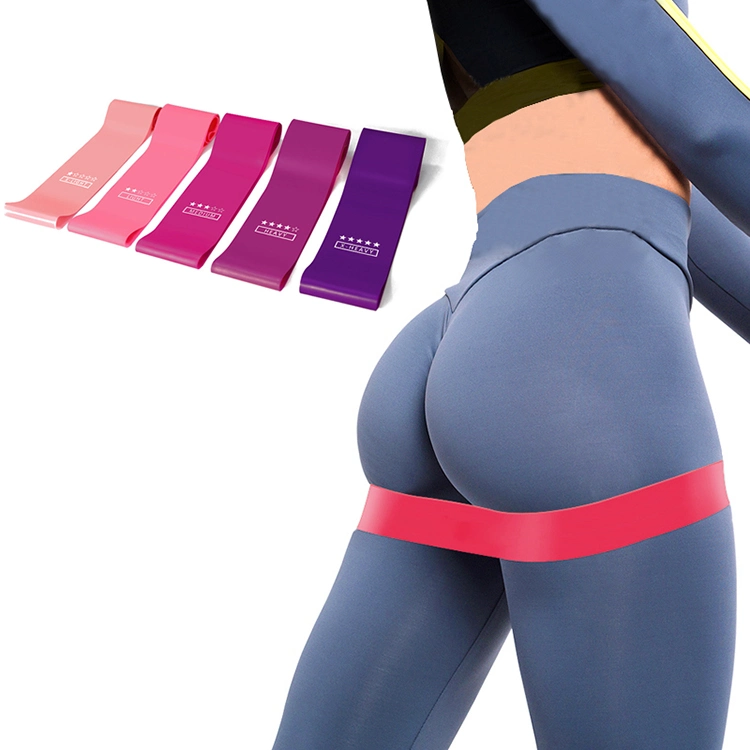 Latex Exercise Bands Custom Logo Yoga Workout Resistance Loop Bands