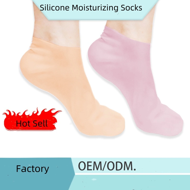 Silicone Socks for Dry Cracked Feet Women, Silicone Moisturizing Socks, Soft Gel Socks, Anti Slip Aloe Socks