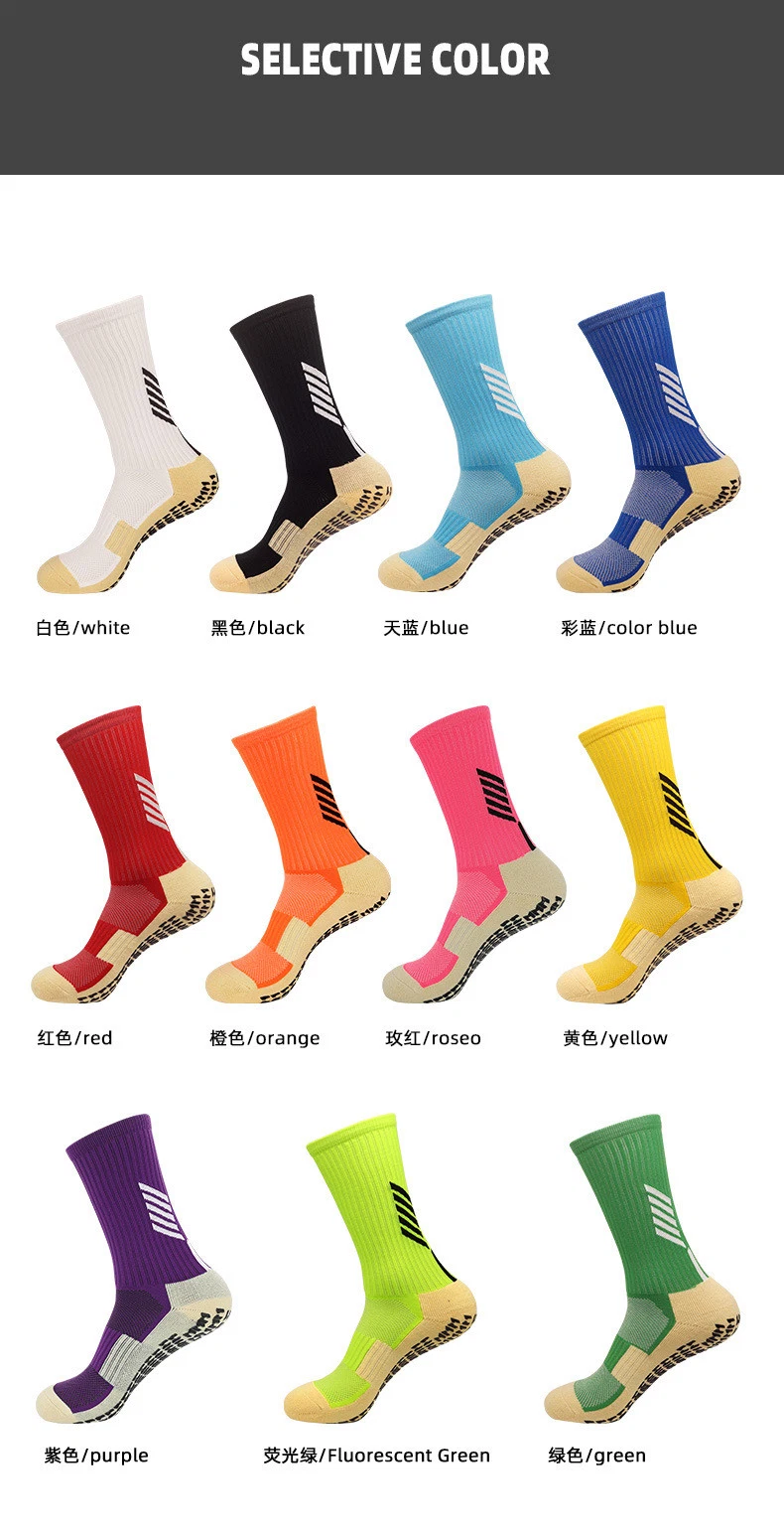 Non-Slip Football or Soccer Socks with Customized Logo