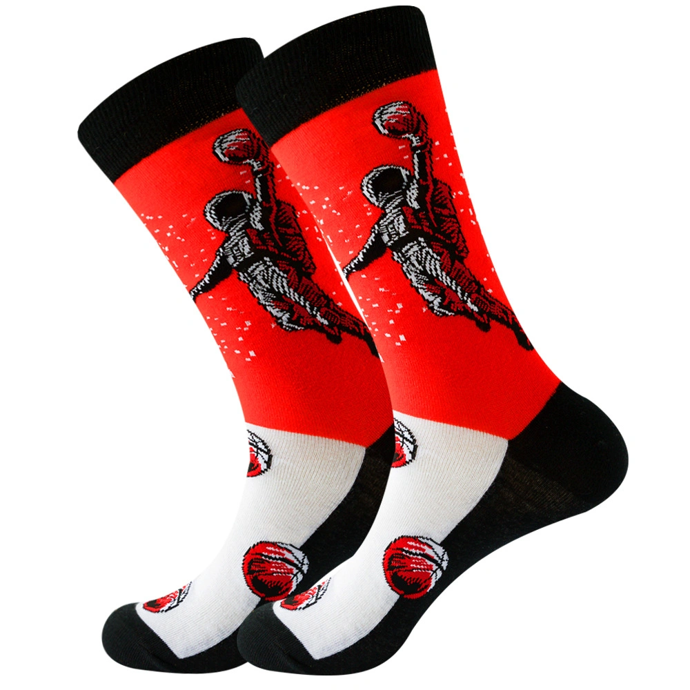 Personalized Men&prime;s Street MID-Calf High Elastic Breathable Happy Design Socks