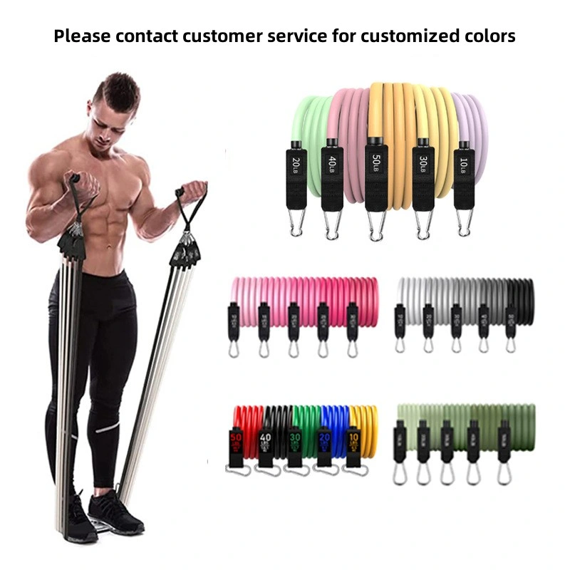 Resistance Bands TPE Sets Deluxe 17 Pieces Strength Training Fitness 150 Lbs