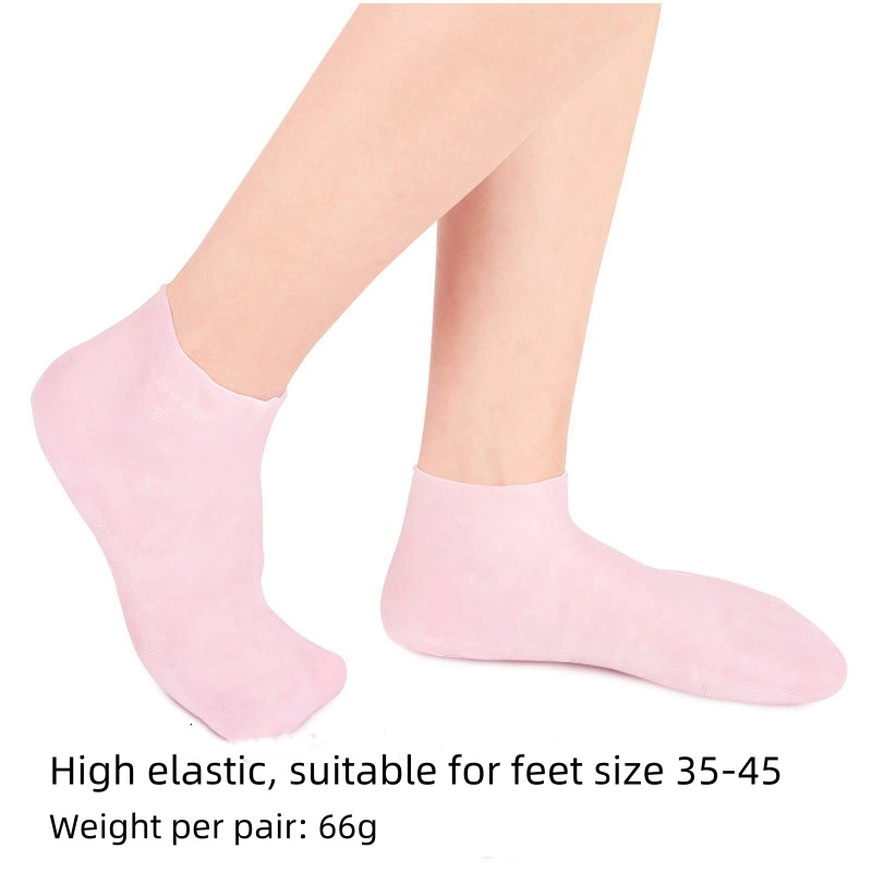 Silicone Socks for Dry Cracked Feet Women, Silicone Moisturizing Socks, Soft Gel Socks, Anti Slip Aloe Socks