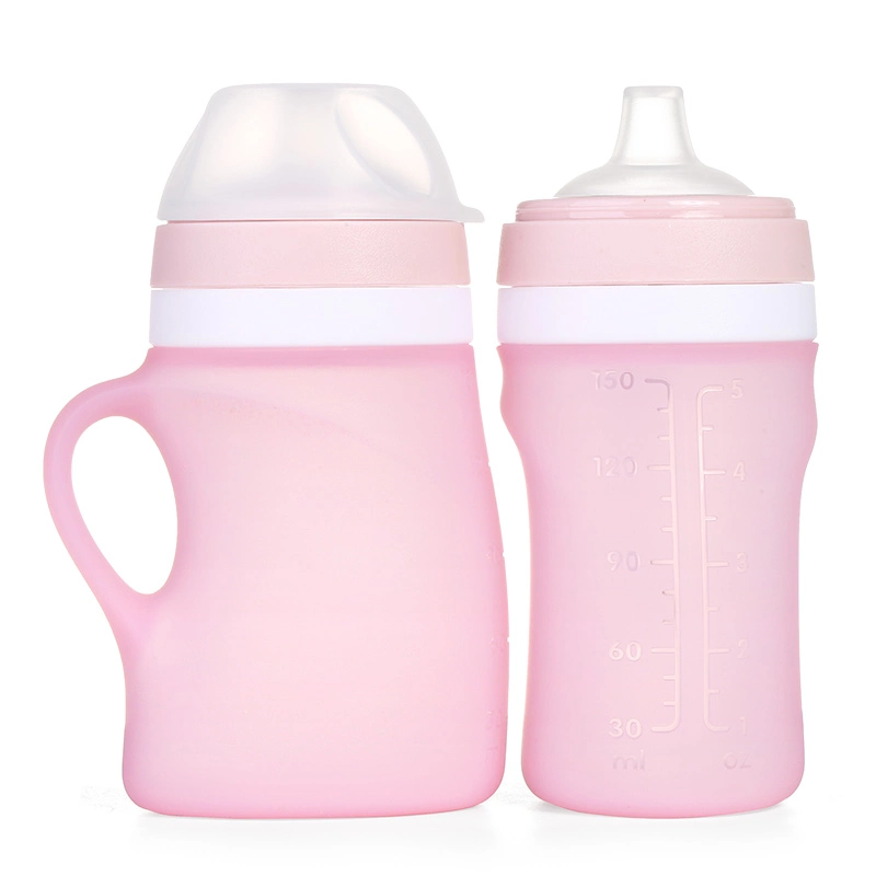 Food Grade Silicone Portable Squeeze Baby Assisted Food Bottle Complementary Bottle