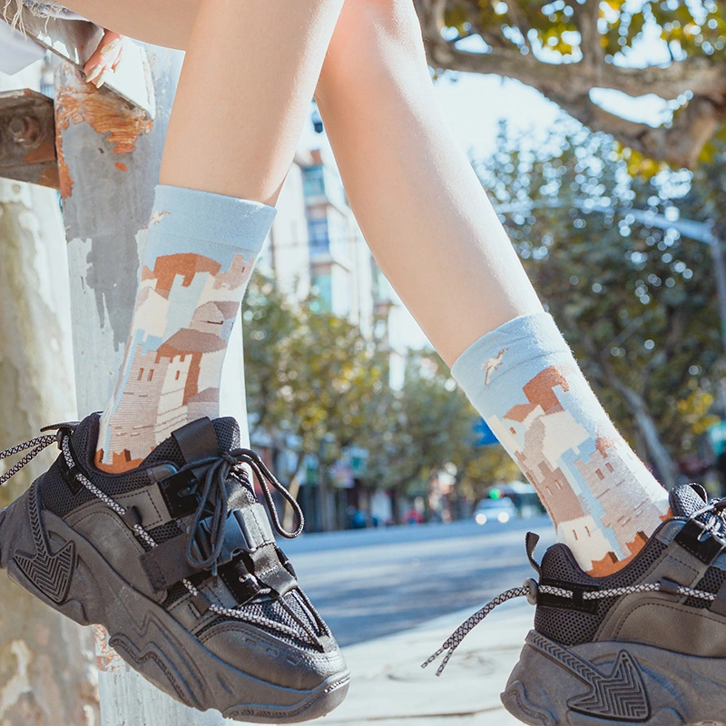 Graffiti Artist Personalized Colorful Anti-Odor Happy Design Breathable High Elastic Socks