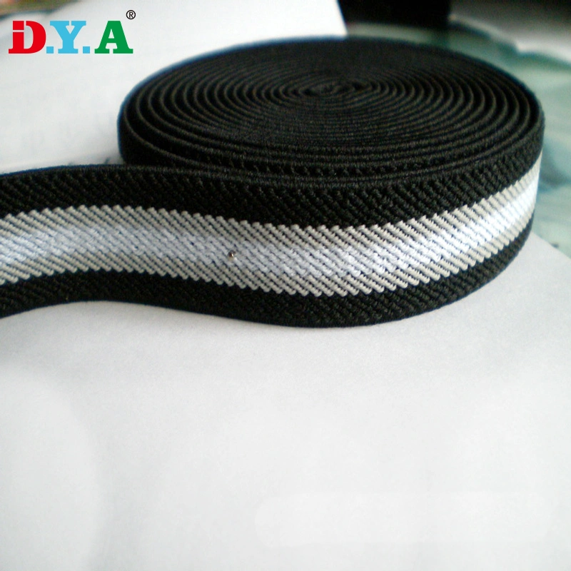 Customize Color Width Twill Elastic Band Thicken Polyester Elastic Band for Garment Bag Shoes Waistband