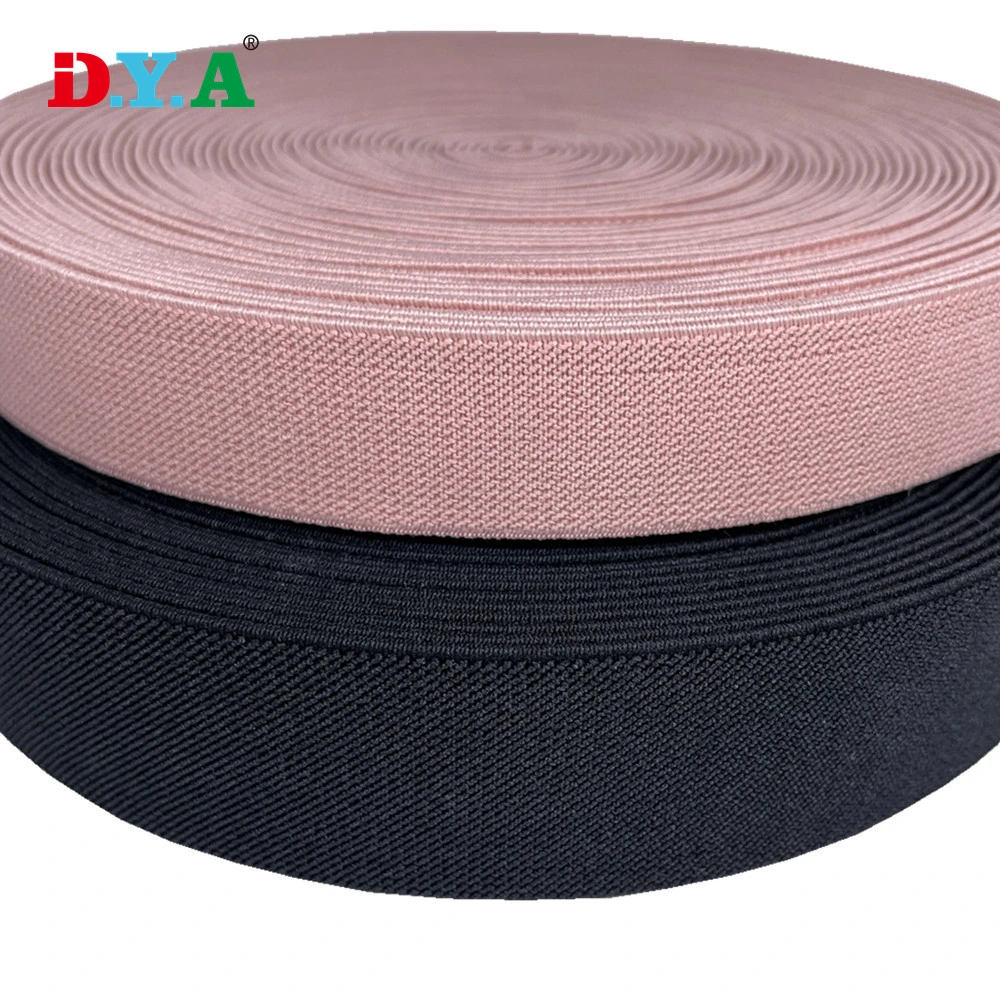 High Quality Customization Color Woven Twill Elastic Polyester Elastic Band for Garament Bag