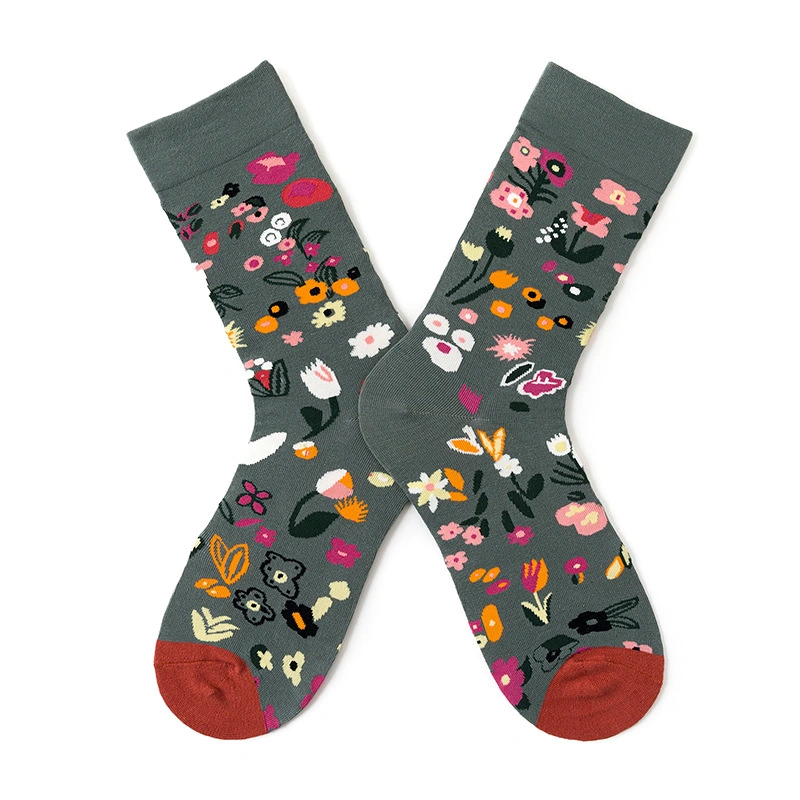 Dots Personalized Cotton Skateboarding Hip-Hop Happy Design High Elastic Breathable Socks