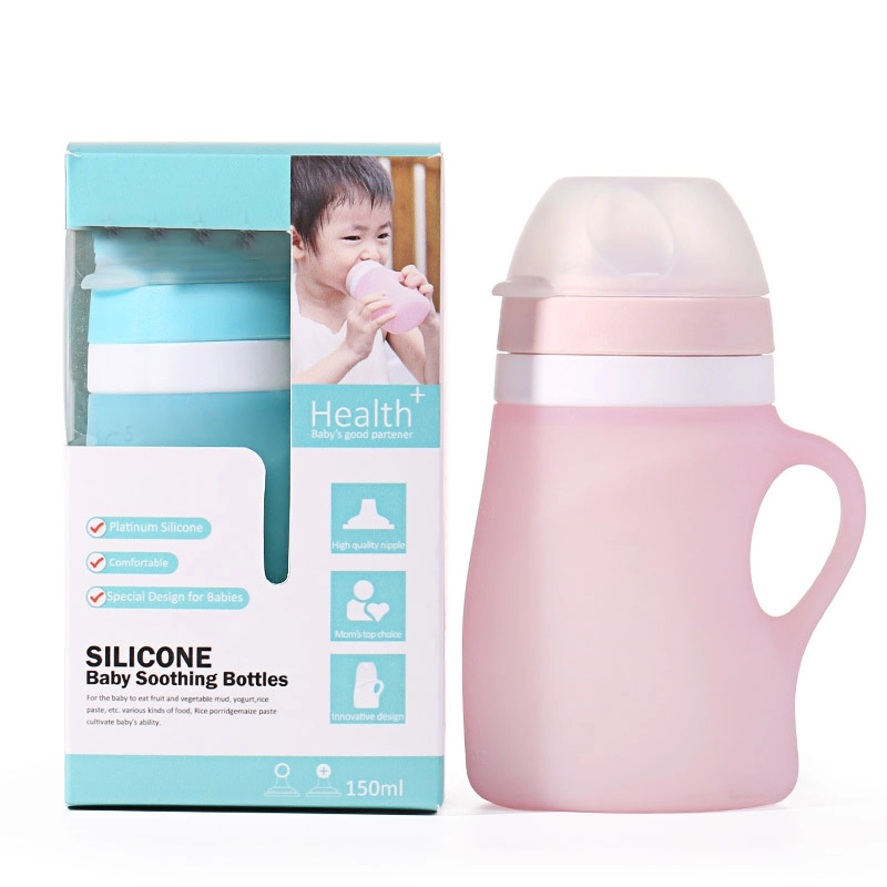 Food Grade Silicone Portable Squeeze Baby Assisted Food Bottle Complementary Bottle