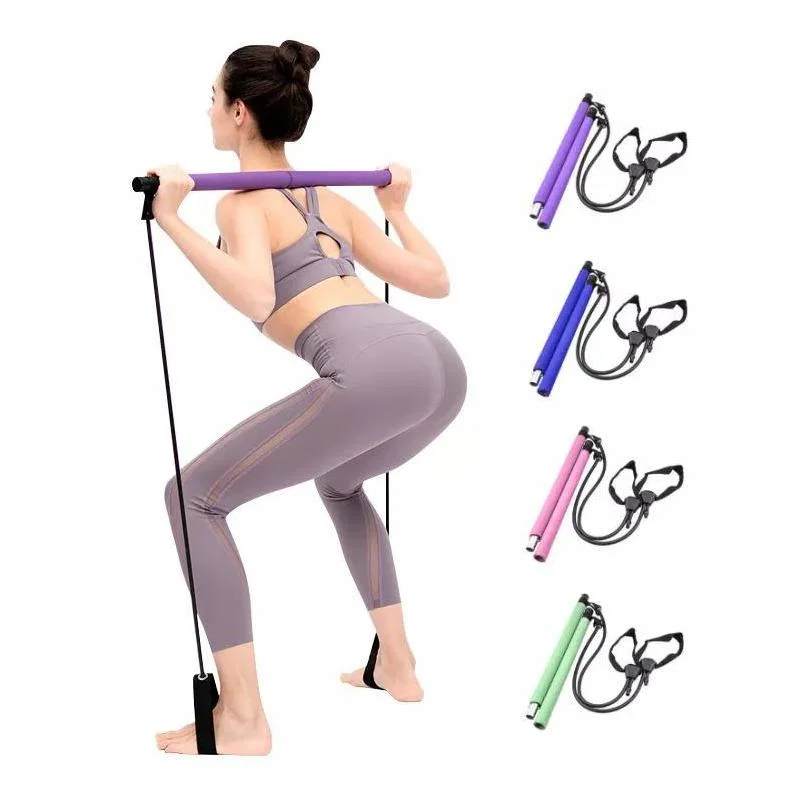 Indoor Exercise Portable Yoga Stick Pilates Resistance Band