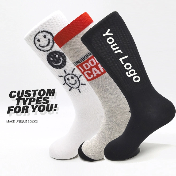 Xianghui Can Custom Socks Printing Good Quality Combed Cotton Logo Socks