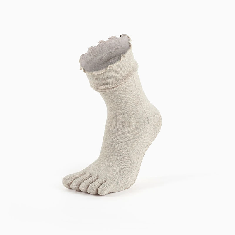 Professional Yoga Lace MID-Half Sports Anti-Slip Compression Floor Five Finger Socks