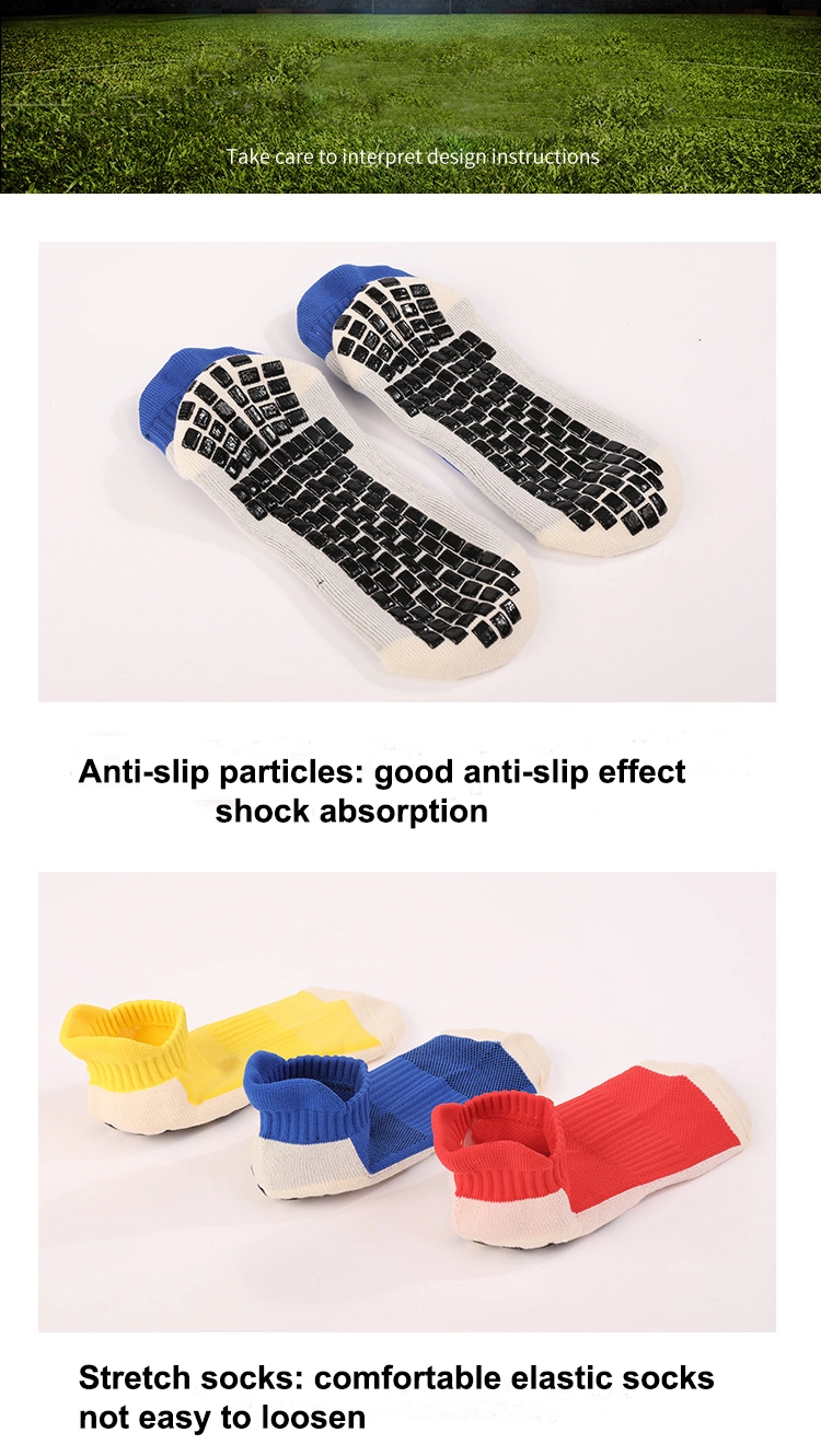 Factory Price Men Women Sports Football Slippers Socks Silicone Non-Slip Grip Soccer Ankle Socks