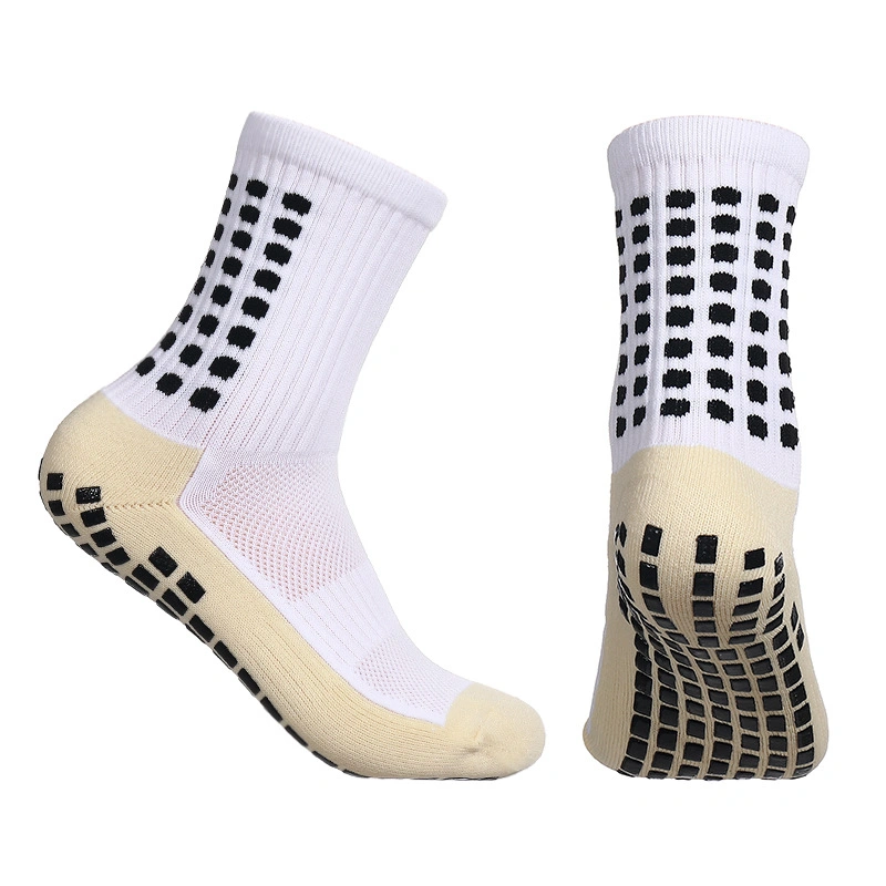 Designer Grip Socks Custom Logo Outdoor Sport Socks Unisex Football Socks with Non-Slip Glue Point