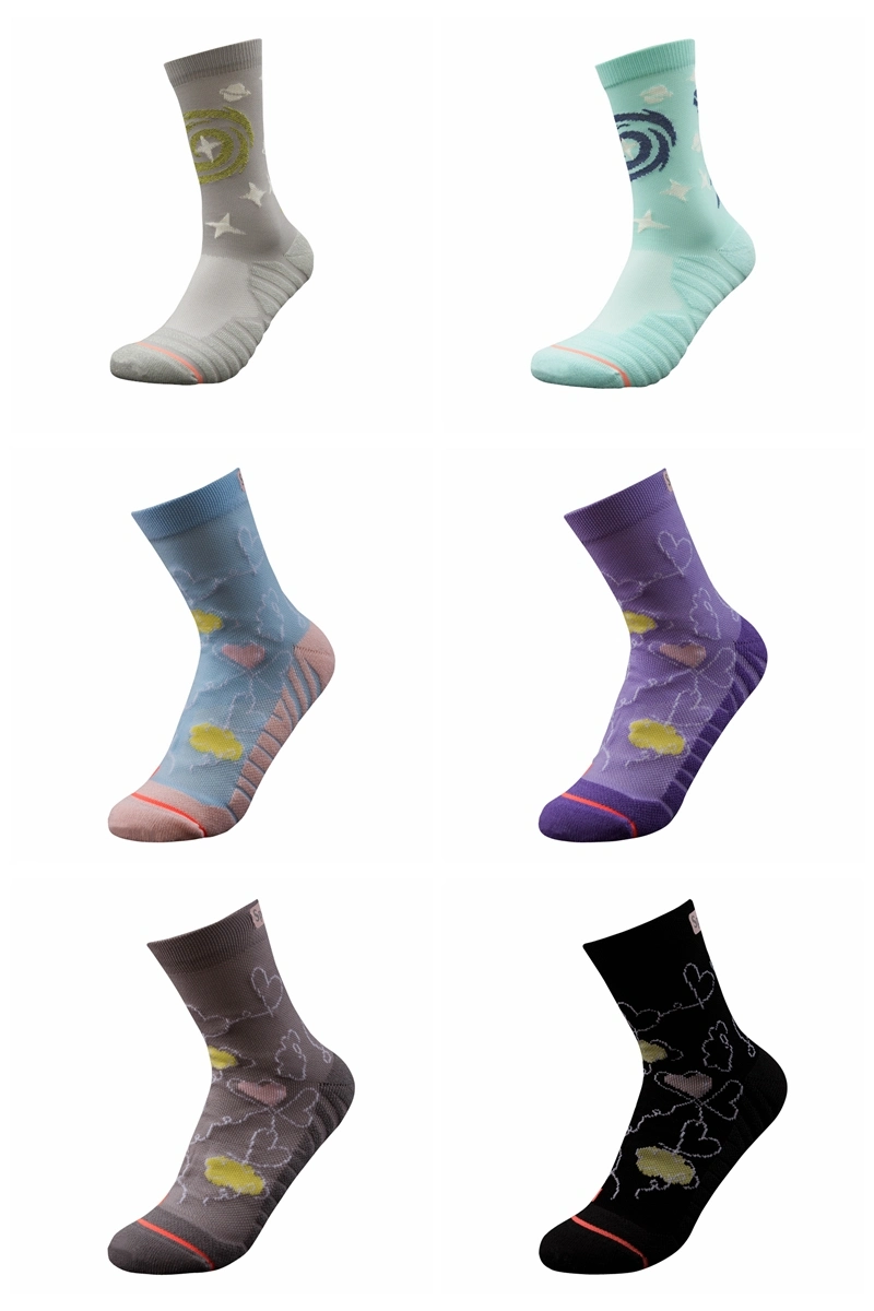 Personalized Custom OEM Socks Sublimation Polyester Women&prime;s Sport Socks Running Socks
