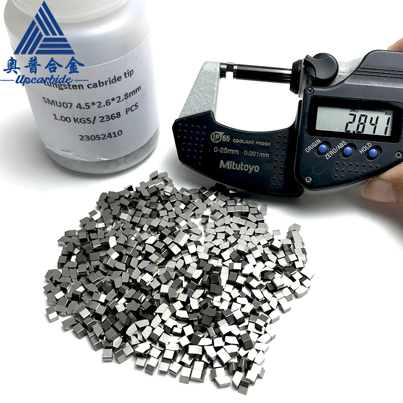 Grade Yg6 Hardness 92.5hra Customization Tungsten Carbide Saw Tips Size 4.5*2.6*2.8mm