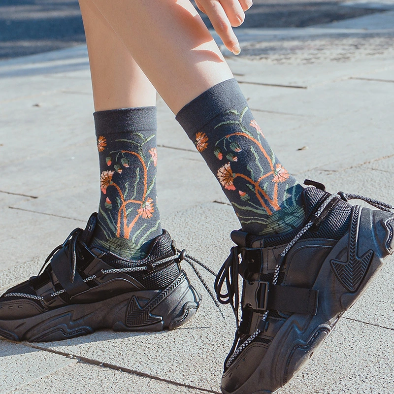 Graffiti Artist Personalized Colorful Anti-Odor Happy Design Breathable High Elastic Socks
