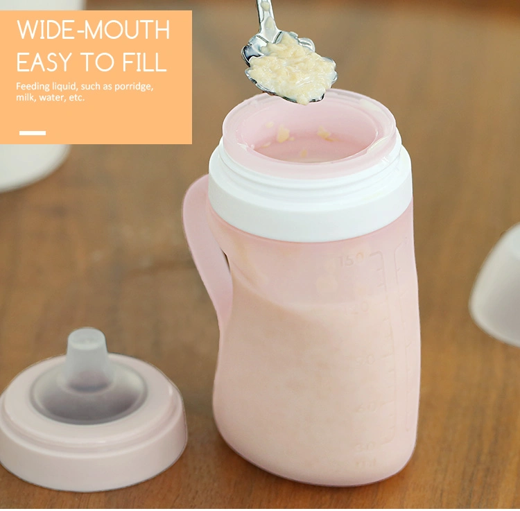 Food Grade Silicone Portable Squeeze Baby Assisted Food Bottle Complementary Bottle