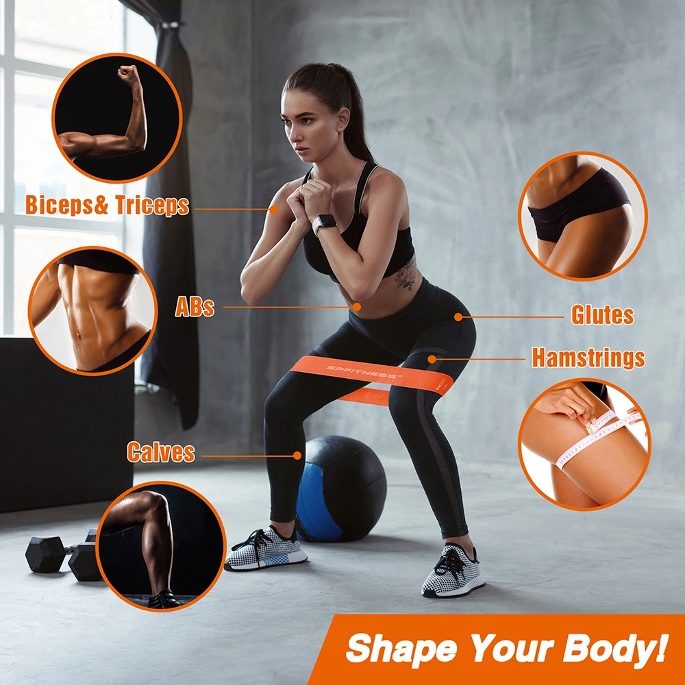 Non-Slip Booty Workout Rubber Band Resistance Exercise Fabric Bands