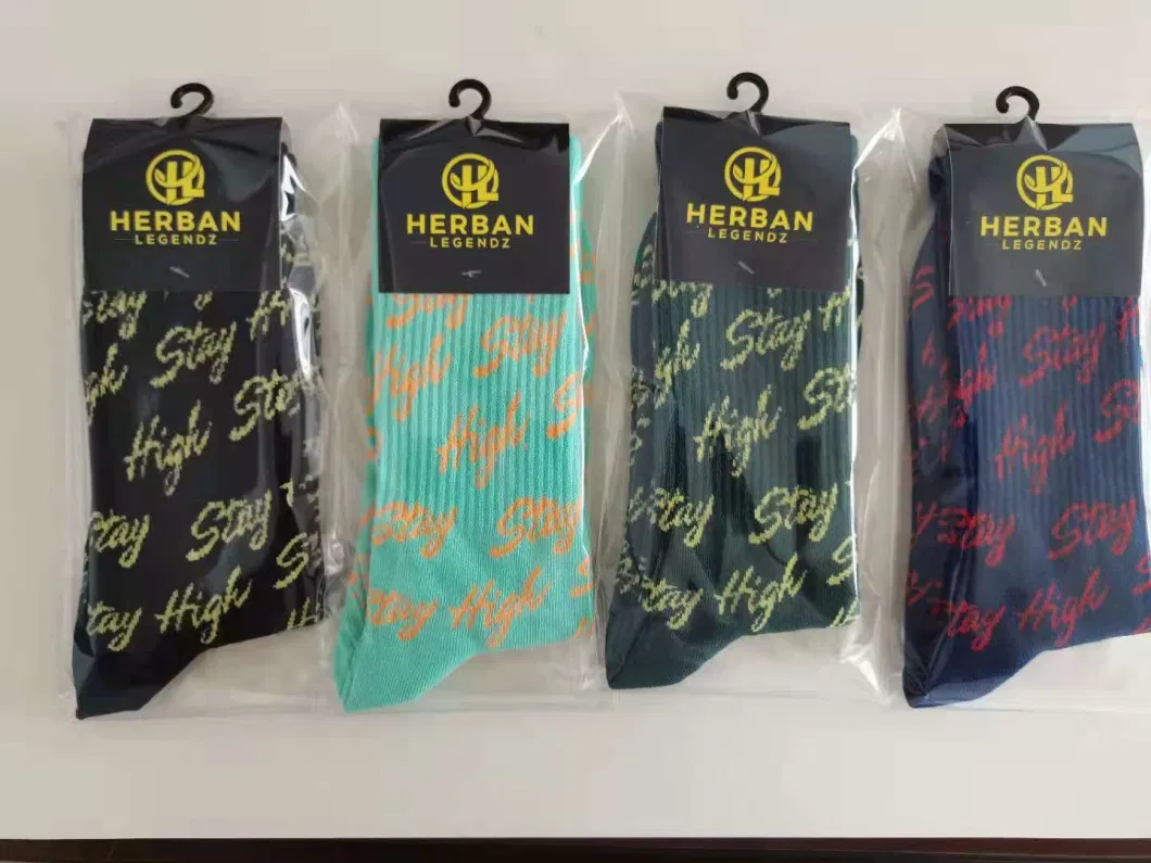 Factory Small Batch Order Customization of Hip-Hop Style Socks Personalized Street Trend Long Tube Socks Come to Picture Logo Wholesale