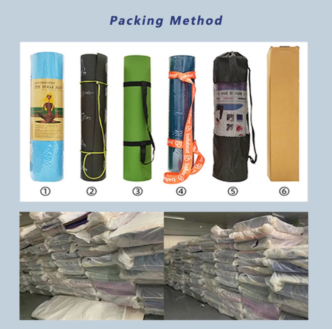 Water Washable Printing Fitness Foldable Travel TPE Yoga Mat