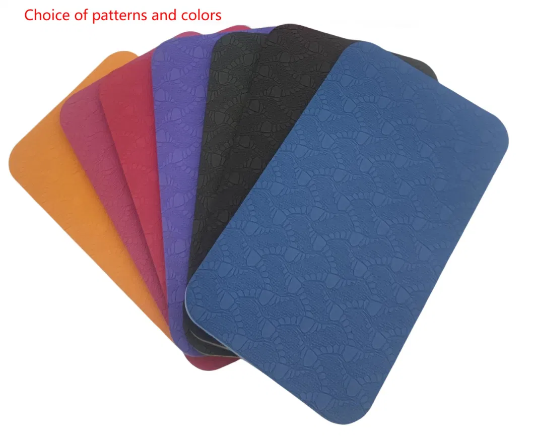 Environmentally Friendly Yoga Mat 4-10mm Thickness with Single Color