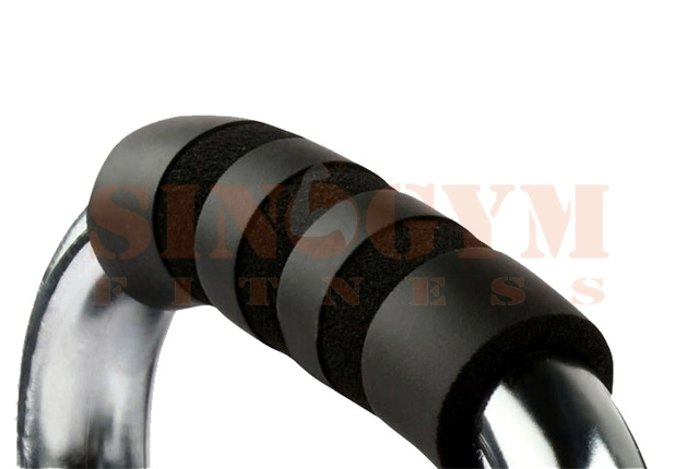 Chromed Steel Soft Foam Grip Push-up Bar