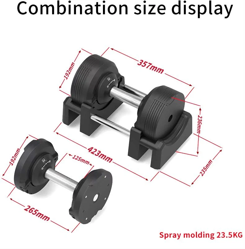 Wholesale Strength Training Equipment Bodybuilding Smart Adjustable Dumbbells 23.5kg 32.5kg 41.5kg