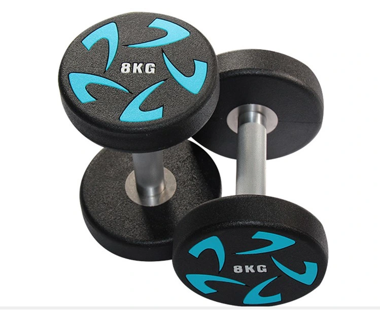 Fitness Weight Urethane Dumbbells Lbs Set Round Urethane Dumbbells