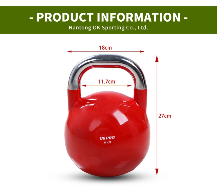 China Wholesale Top Grade Custom Logo Color Weight Competition Steel Kettlebell