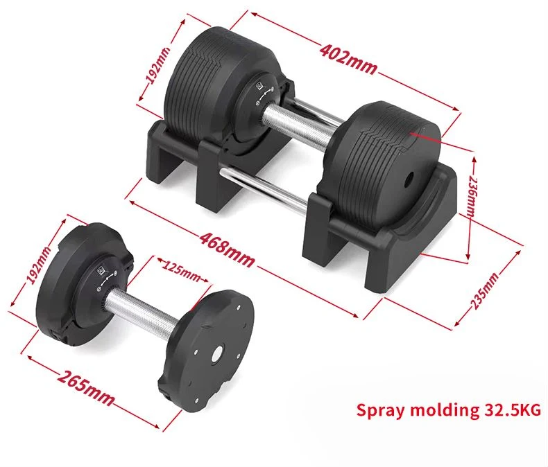 Wholesale Strength Training Equipment Bodybuilding Smart Adjustable Dumbbells 23.5kg 32.5kg 41.5kg