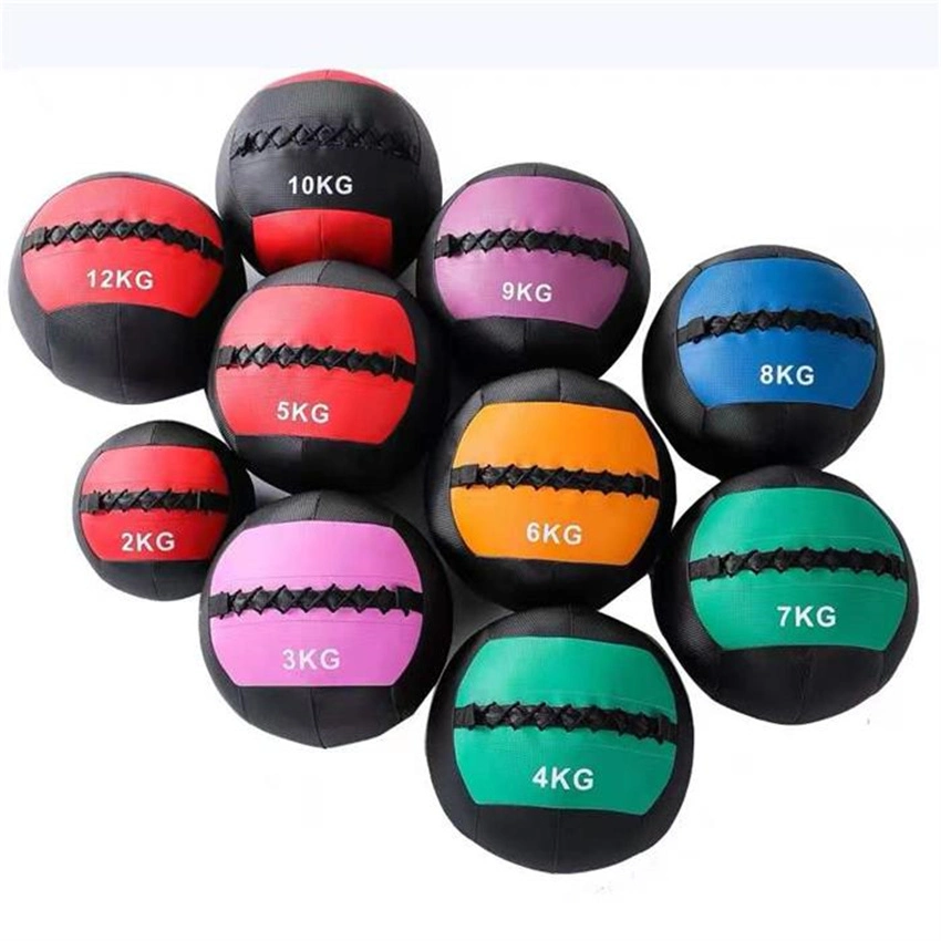 Medicinales Balon Oxigeno Body Building Medicinal Rubber Wall Gym Equipment Logo Classic Functiona Lsoft Leather Slam Balls Medicine Grip Ball with Handles