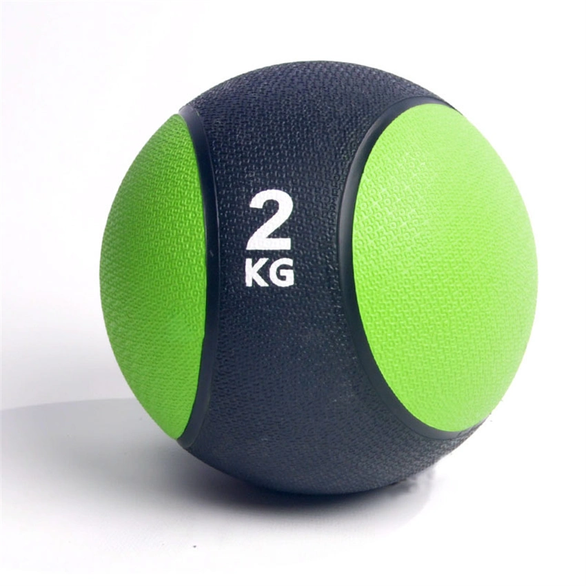 Home Gym Fitness Products New Style Double Handles Crossfit Rubber Two Color Double Grip Medicine Ball Weight Vgym Slam Ball