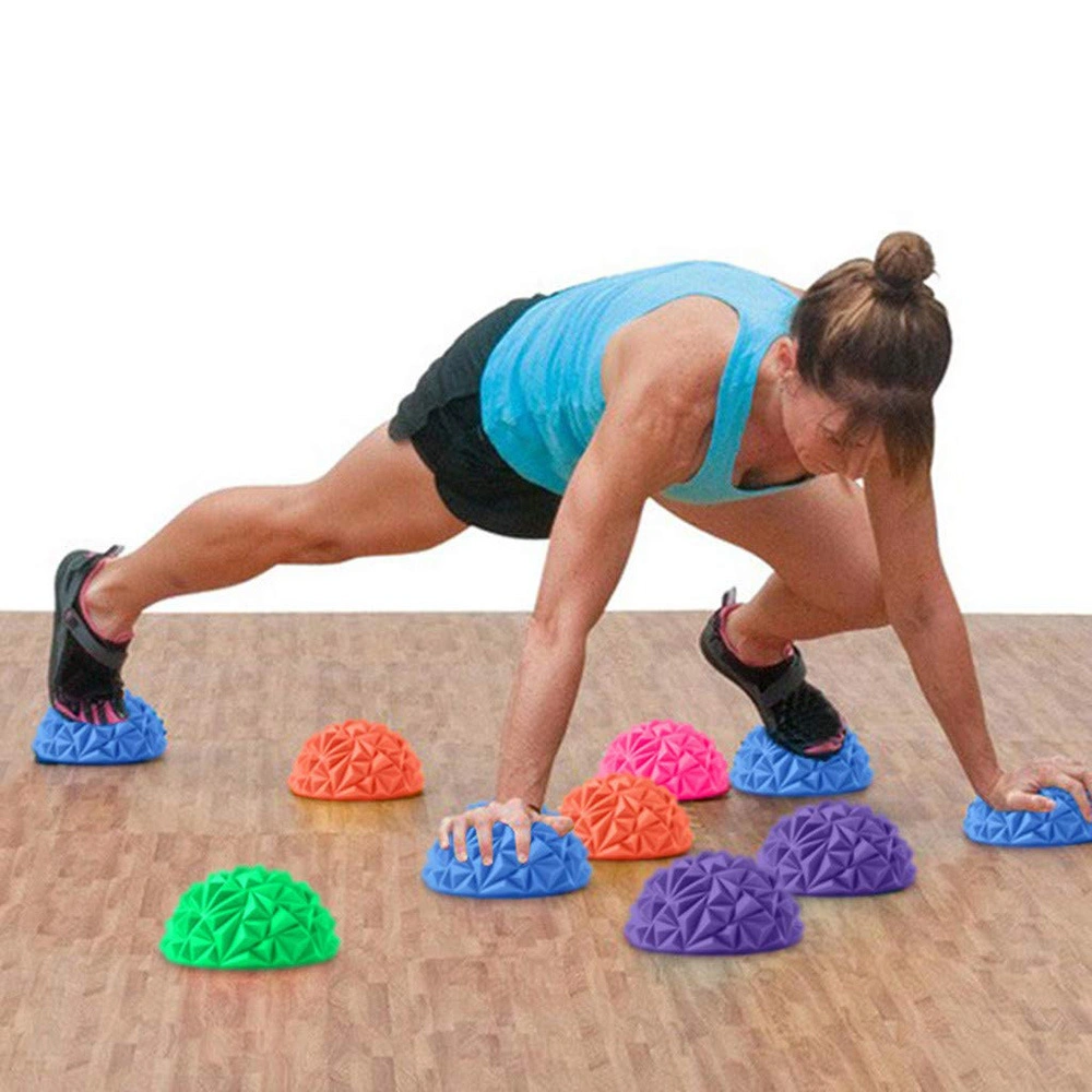 Pods Massage Ball Balancing Pods Polygonal Design Half Round Yoga Balance Massager Ball for Children and Adults Fitness Exercise Gym Bl13024