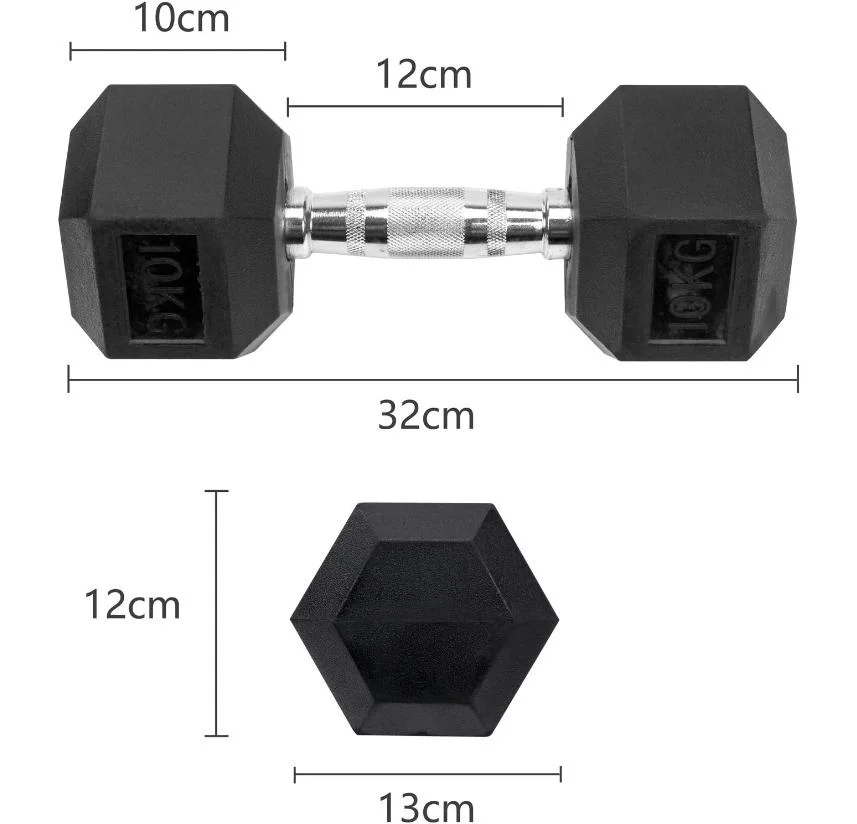 Wholesale Power Training Hex Weight Lifting Rubber Coated Power Training Sport Lifting Gym Dumbbell Set