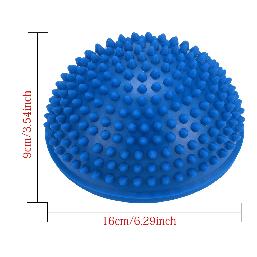 Half Round Spiky Massage Anti Burst Fitness Yoga Balance Gym Ball with Pump