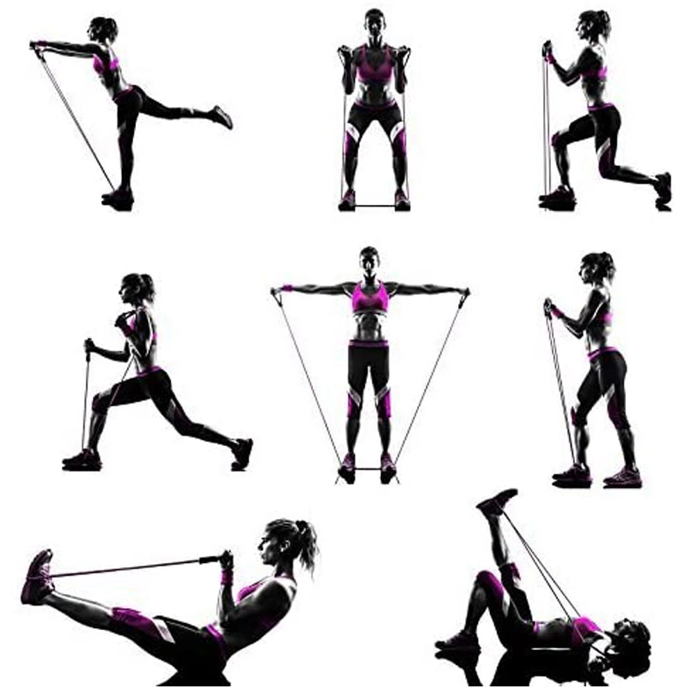Toning Tube Resistance Bands with Handles Attached