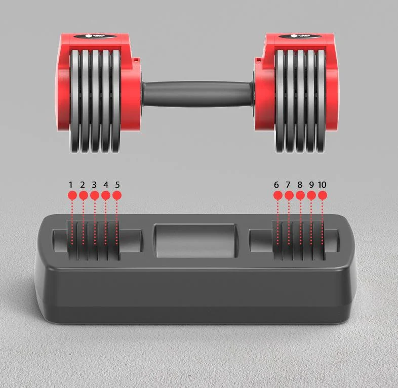 Adjustable Dumbbell Set 11.3kg 24lb Free Weightlifting Weight Plate