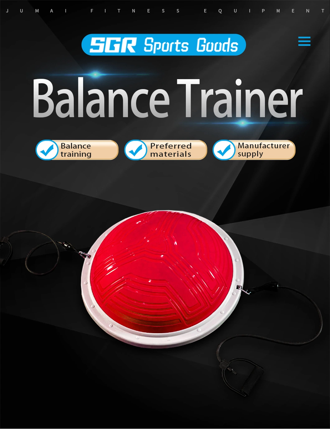 Gym Durable Yoga Pilates Training Half Ball Exercise Balance Ball