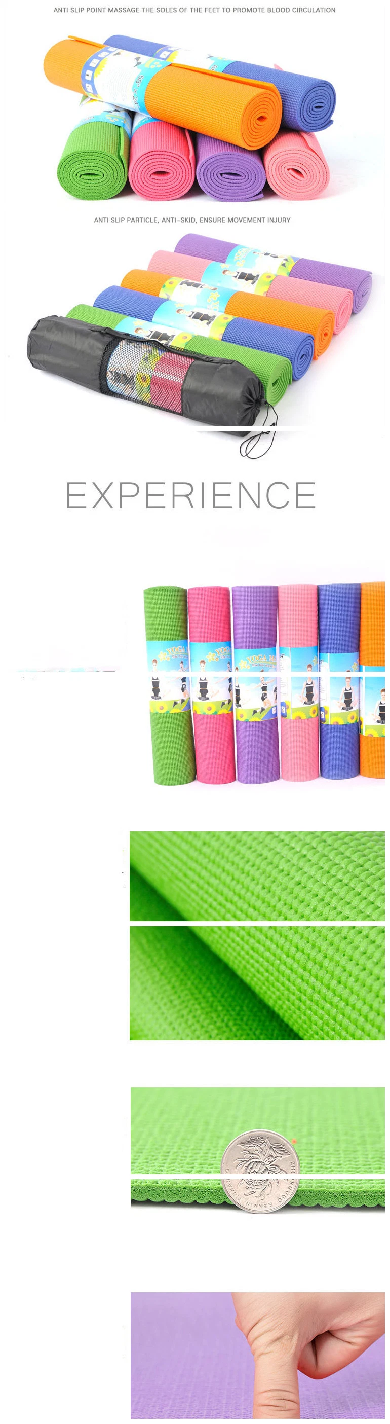 Factory Hot Sale Gym Eco-Friendly Fitness Home PVC Yoga Mat